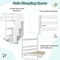 White Twin Over Twin Bunk Bed with Storage Stairs, Drawers and Guardrails